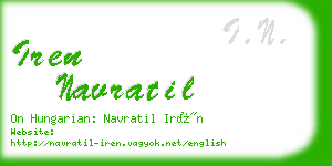 iren navratil business card